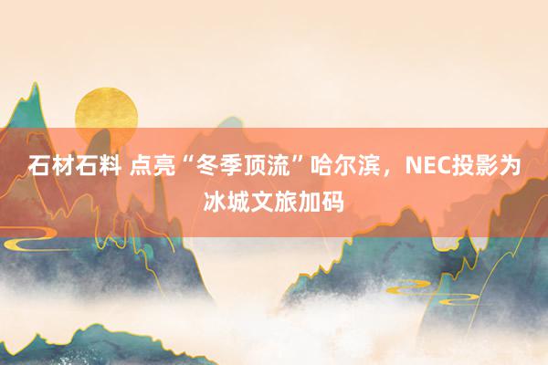 石材石料 点亮“冬季顶流”哈尔滨，NEC投影为冰城文旅加码